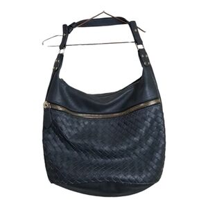 Madison West Charcoal gray Basket Weave Satchel